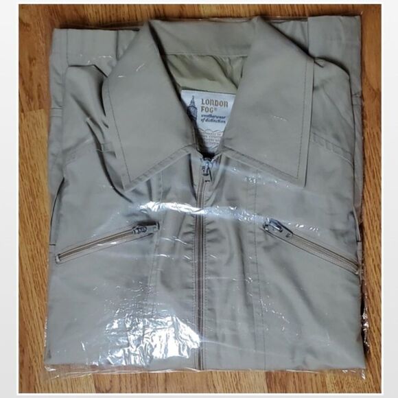 Vintage Men London Fog 42L Tan Cargo Jacket - Picture 15 of 16